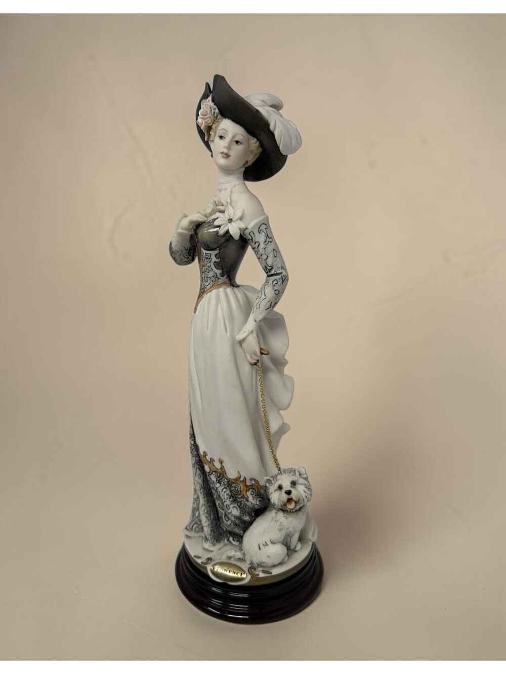 Florence Giuseppe Armani “Christine” Lady with Dog Figurine 0348C- 13”H